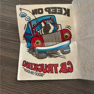 1977 Bates Printing Specialities Inc. Collectors Vintage Trucking Iron-on Image